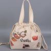 Japanese Style Canvas Lunch Box Bento Bag Sushi Portable Drawstring Large Capacity Lunch Bag
