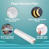 6 Rolls of Food Service Film 18" x 2000' with Cutter Box. PVC Food Wrap Film. Food Service Grade Film for Bakery; Deli; Restaurant; Kitchen. Commercia