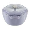 Timeless Beauty Floral Shaped Enamel Cast Iron 3-Quart Dutch Oven, Purple