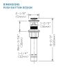 Pop-Up Drain Stainless Steel With Overflow Anti-Clogging for Vessel Sink Lavatory Vanity Sink Drain with Strainer Basket, Matte Black
