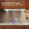 30 inch Insert Range Hood 600 CFM;  Built-in Stainless Steel Range Hoods with Right Button Controls and Back LED Lights; Kitchen Hood for Over Stove;