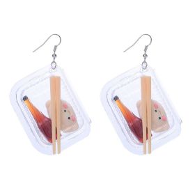 Personalized Simulation Bento Lunch Box Earrings (style: B, quantity: 1Pair)