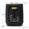 2 Slice Toaster with Touch-Activated Display, Black Sesame by Drew Barrymore