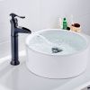 Farmhouse Waterfall Bathroom Faucet for Vessel Sink Single Hole Bowl Mixer Tap, brass materil