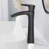 Single Hole Bathroom Sink Faucet ,Vanity Vessel Sink Faucet Single Handle Matte Black