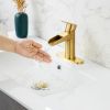Waterfall Bathroom Faucet Bathroom Faucet with Pop Up Drain Single Handle One Hole or Three Holes Vanity Faucet Farmhouse RV Bathroom Vessel Basin Fau