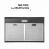 Stainless Steel Under Cabinet Range Hood Vent Cooking 230 CFM Kitchen 3 Speed cooker hood