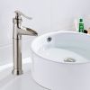 Farmhouse Waterfall Bathroom Faucet for Vessel Sink Single Hole Bowl Mixer Tap, brass materil