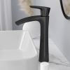 Single Hole Bathroom Sink Faucet ,Vanity Vessel Sink Faucet Single Handle Matte Black